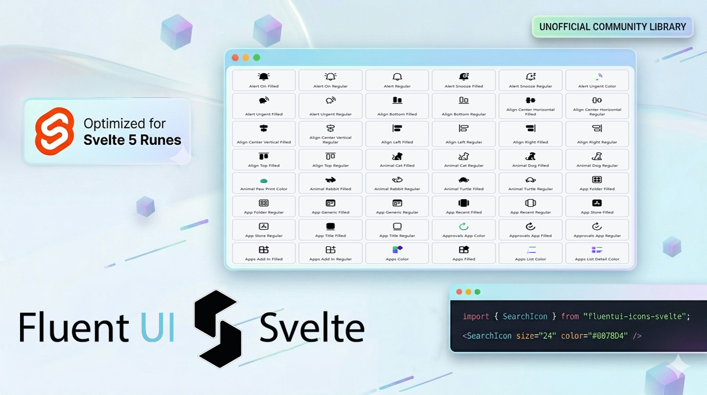 Fluent UI Icons for Svelte Project Image